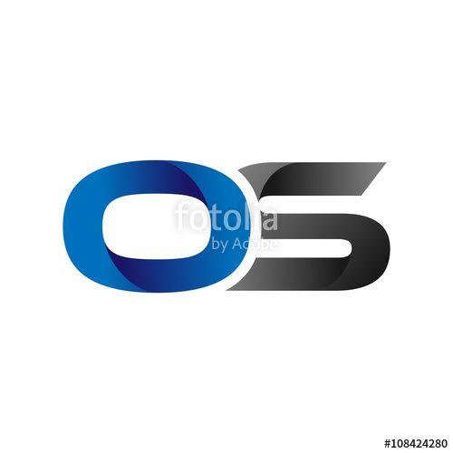 OS Logo - Modern Simple Initial Logo Vector Blue Grey Letters os Stock image
