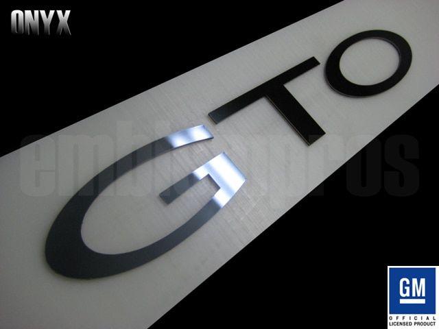 GTO Logo - EmblemPros Rear Valance GTO Logo Fill In Emblem (Black Onyx Mirror ...