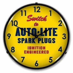 Autolite Logo - Nostalgic Auto Lite Spark Plugs Logo Lighted Backlit Advertising