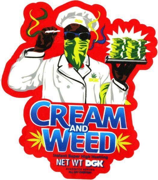 DGK Weed Logo - Dgk Cream And Weed Decal Single Decals