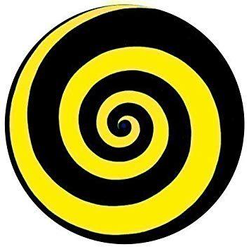 Yellow and Black Swirl Logo - DJ Record Turntable Slipmats YELLOW AND BLACK SWIRL ILLUSION SLIPMAT ...