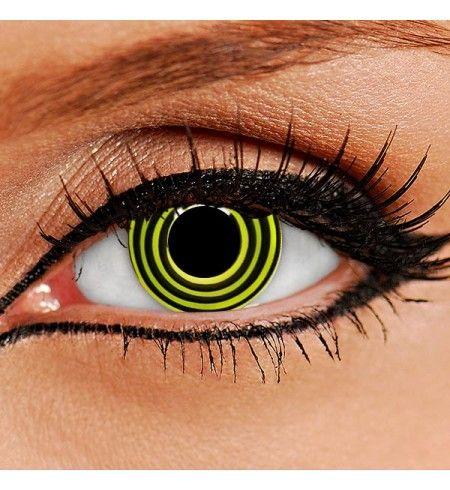 Yellow and Black Swirl Logo - Yellow & Black Swirl - Crazy Contact Lenses ( Pair) - KosmikStore