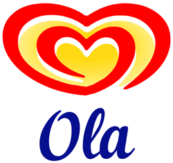 Red Ice Cream Logo - Ola Ice Cream logo
