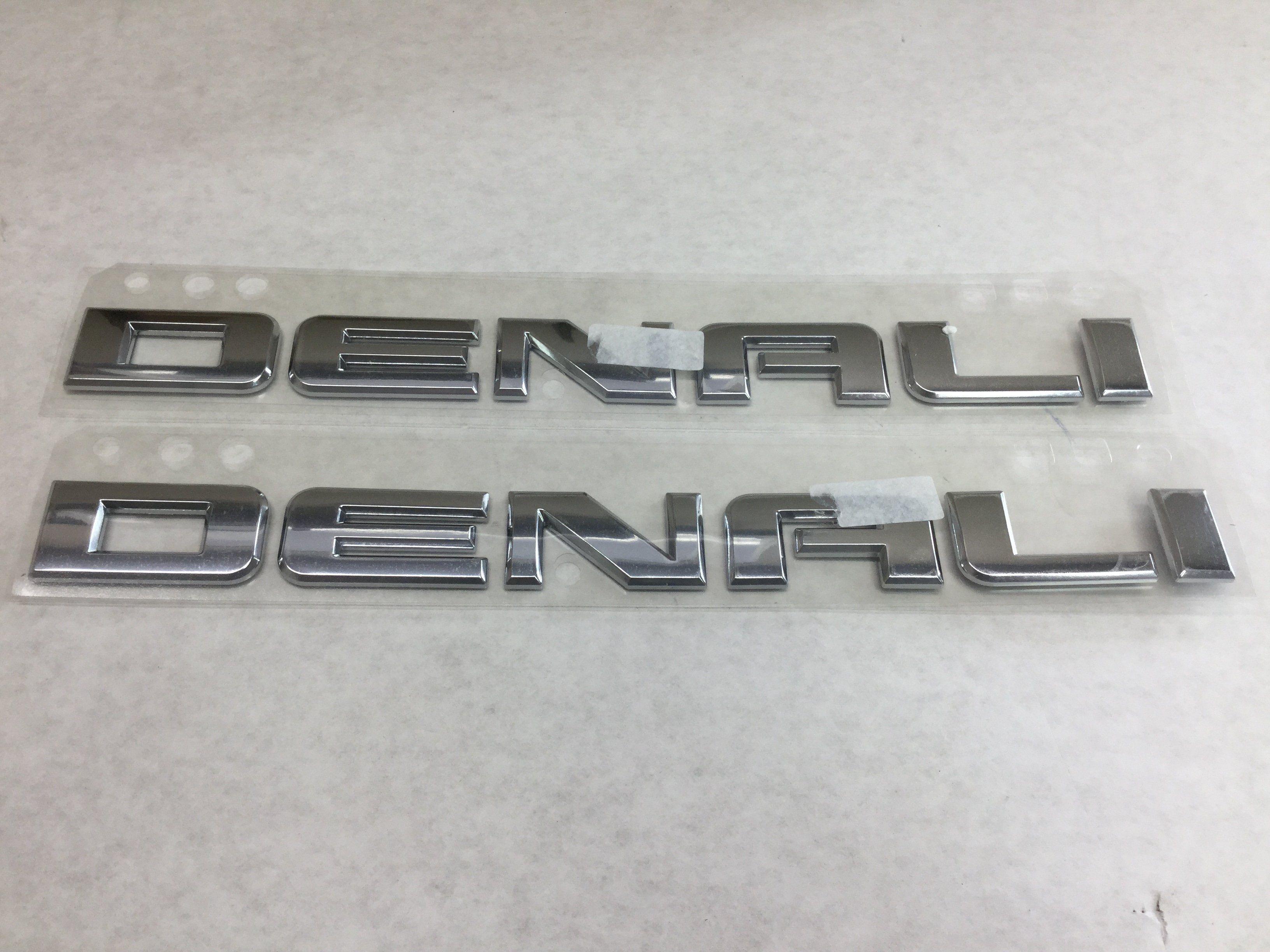 GMC Denali Logo - New 2007 2017 GMC Denali (2) Chrome Door Emblems Canyon, Sierra