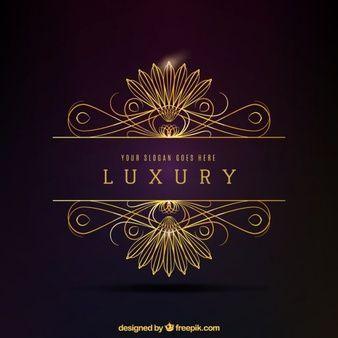 Decorative Logo - Luxury golden decorative logo. logo design hy. Logos
