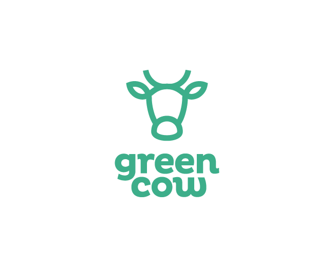 Cow Logo - Green Cow | Logo inspiration | Cow logo, Logos, Cow