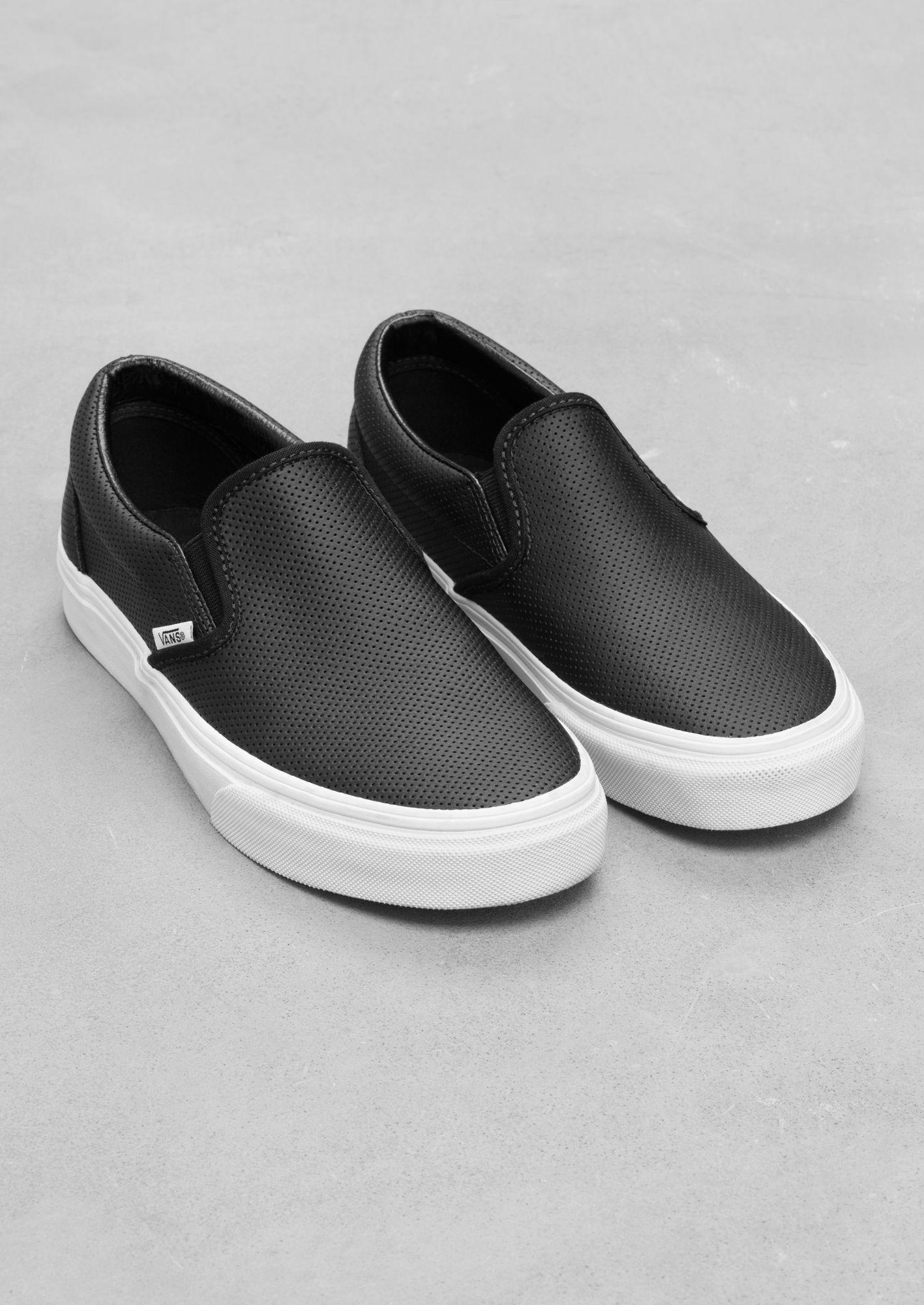 Leather Vans Logo - Perf Leather Slip On. Xmas. Shoes, Sneakers, Slip On