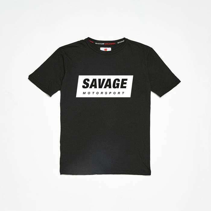 Black Box Logo - Savage Motorsport Box logo Tee Black