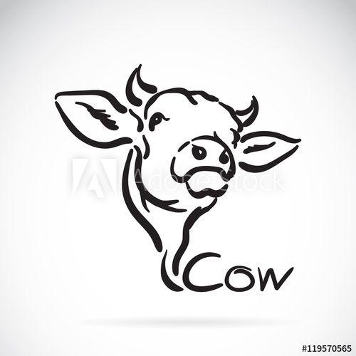 Cow Logo - Vector of a cow logo on white background. - Buy this stock vector ...