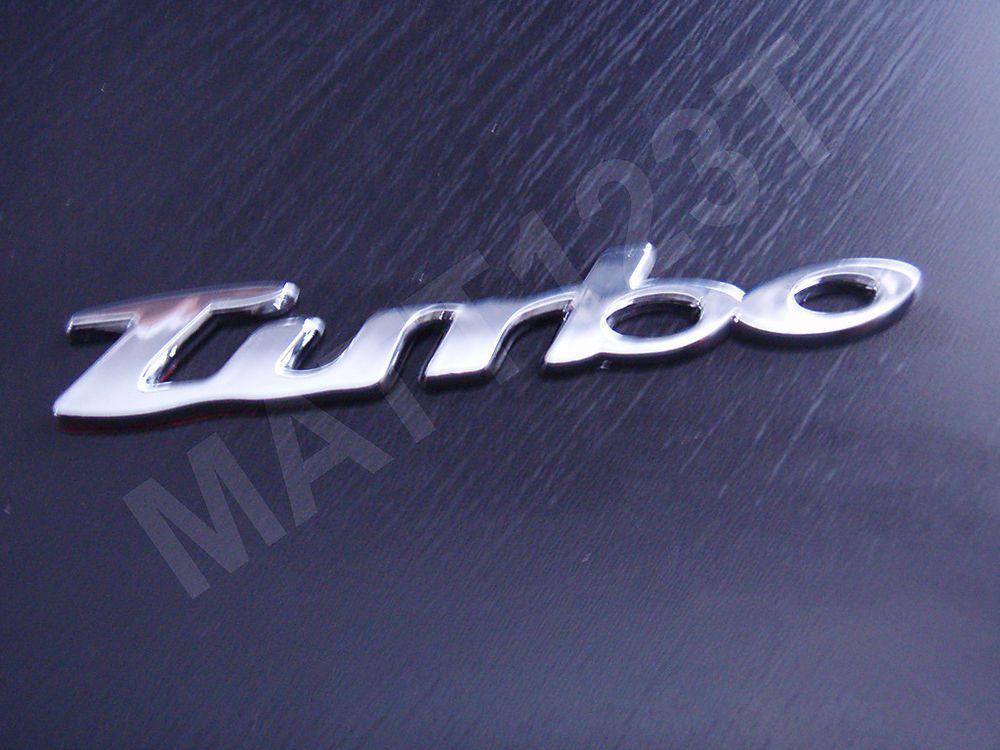 Decorative Logo - 2nds self adhesive chrome TURBO 3D decal badge logo decorative 2nds ...