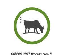 Cow Logo - Free art print of Cow logo template. Cow logo template vector icon