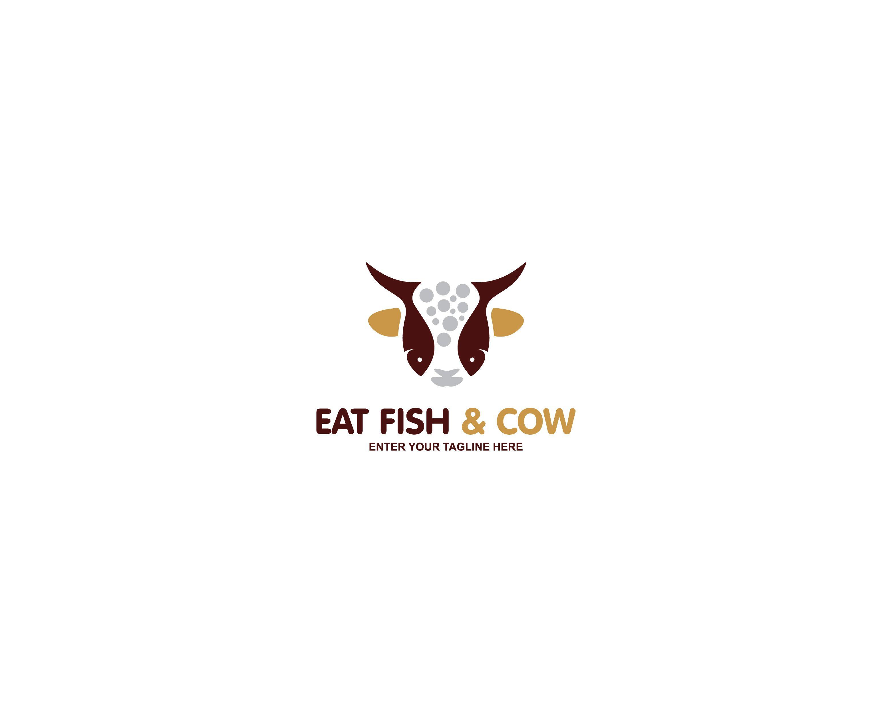 Cow Logo - Sribu: Logo Design - Desain Logo Untuk Eat Fish and Cow
