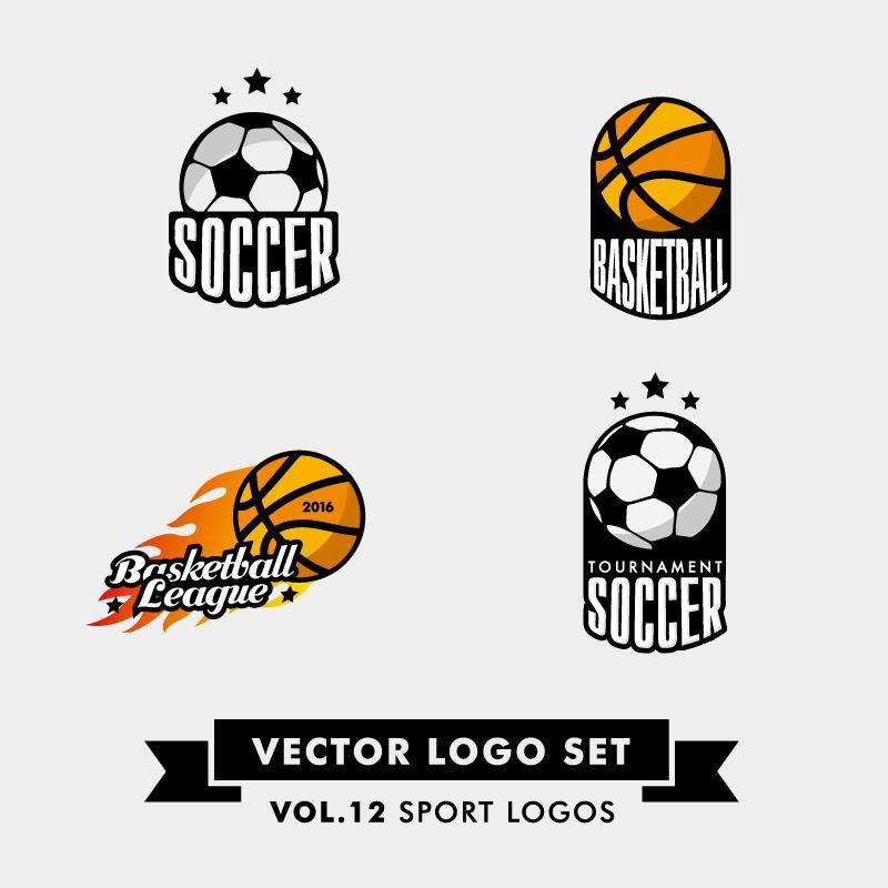 Creative Basketball Logo - Creative Football And Basketball Logo Vector [EPS]