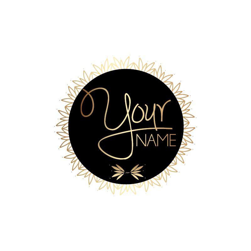 Decorative Logo - Black & Gold Decorative Circle Premade Small Business Logo