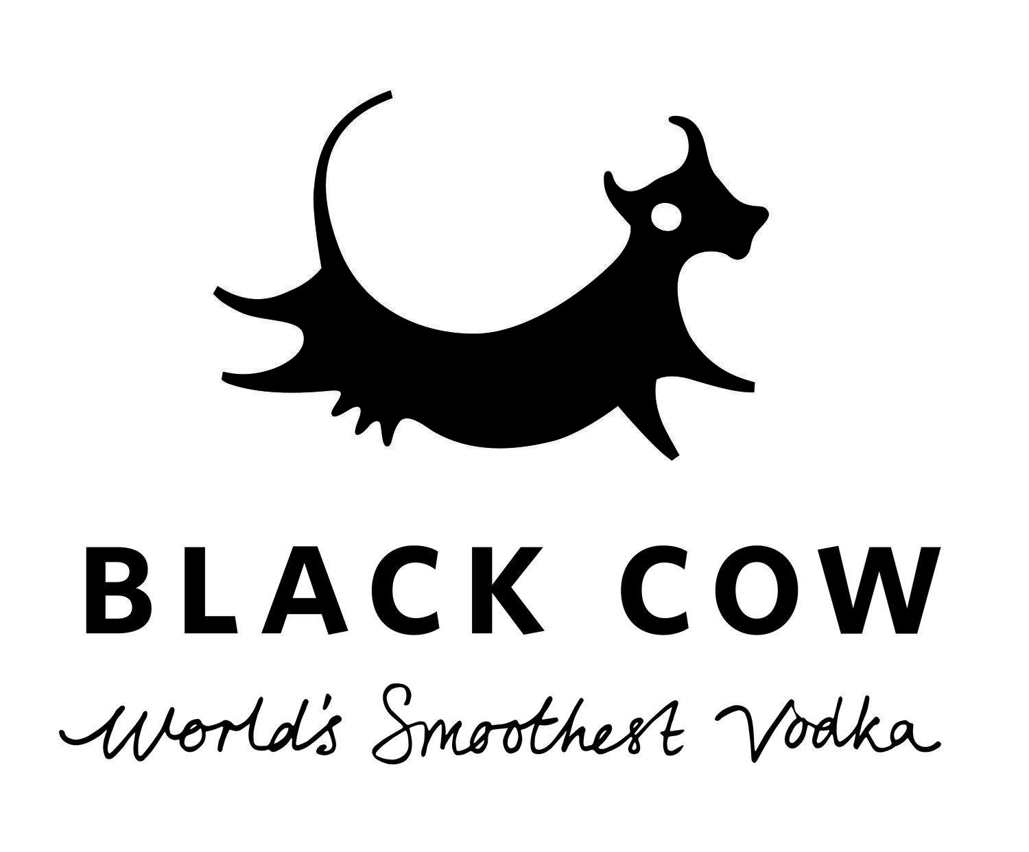 Popular Black and White Logo - Black Cow