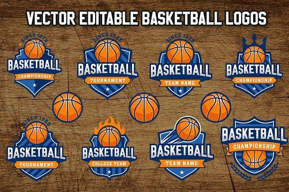 Creative Basketball Logo - Vector Basketball Logo Templates 2 Icon Creative Market