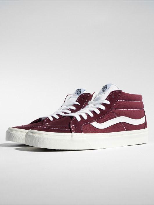 Leather Vans Logo - Vans Sneakers UA Sk8 Mid Reissue In Red Logo Patch On The Tongue