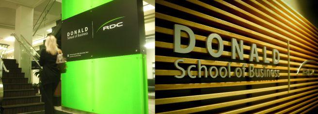 Deer College Logo - Red Deer College<br /> Donald School of Business. Bond Creative Inc
