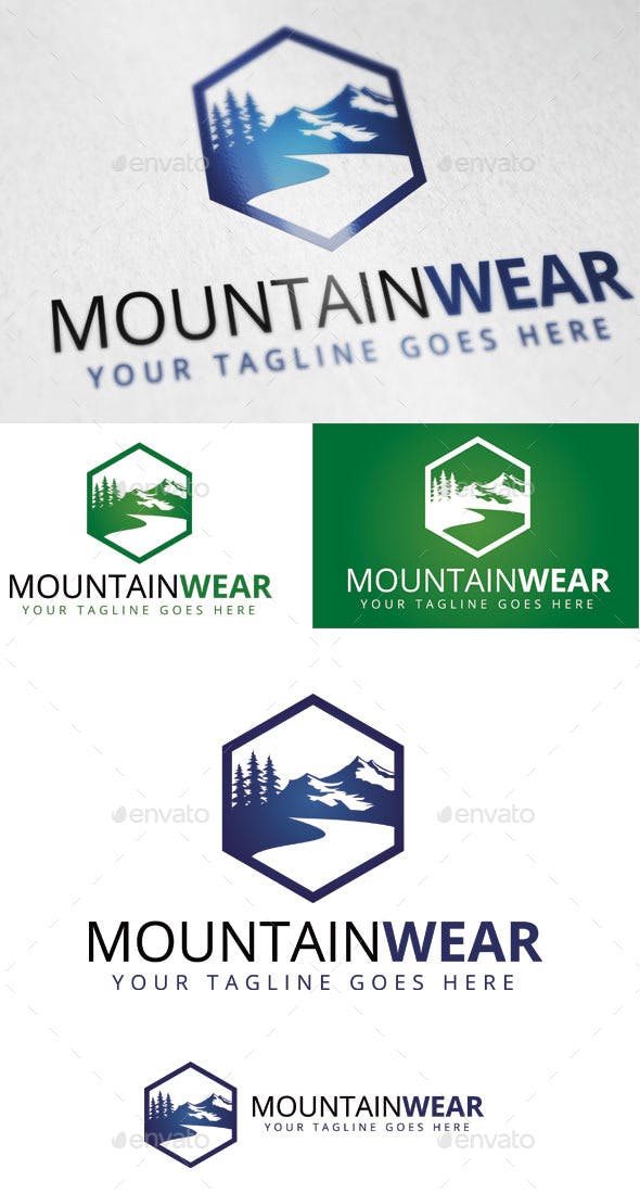 Mountain Wear Logo - Mountain Wear Logo Template by GraphicBicycle | GraphicRiver