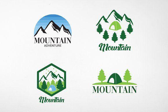 Mountain Wear Logo - Mountain Outdoor Logo and Badges by Medianeka on @creativemarket ...