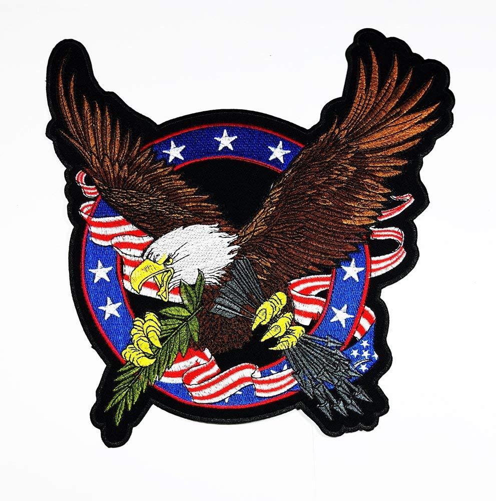 Flying American Eagle Logo - Buy Bald Eagle Hawk Bird Flying Choppers Logo biker Hog Outlaw
