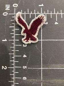 Flying American Eagle Logo - American Eagle Logo Patch Maroon Burgundy White Flying Bird Hawk