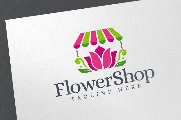 Creative Flower Shop Logo - Flower Shop Logo Template Logo Templates Creative Market