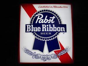 PBR Logo - NEW VTG 2015 PABST BLUE RIBBON BEER LED PBR LOGO BAR LIGHT PUB CLUB ...