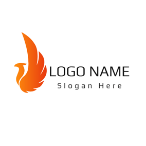 Orange Wing Logo - Free Wings Logo Designs | DesignEvo Logo Maker