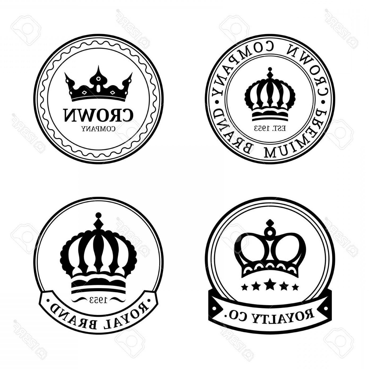 Corona Crown Logo - Photostock Vector Vector Crown Logos Set Luxury Corona Monograms ...