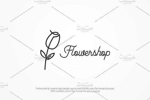 Creative Flower Shop Logo - Flowershop logo template ~ Logo Templates ~ Creative Market