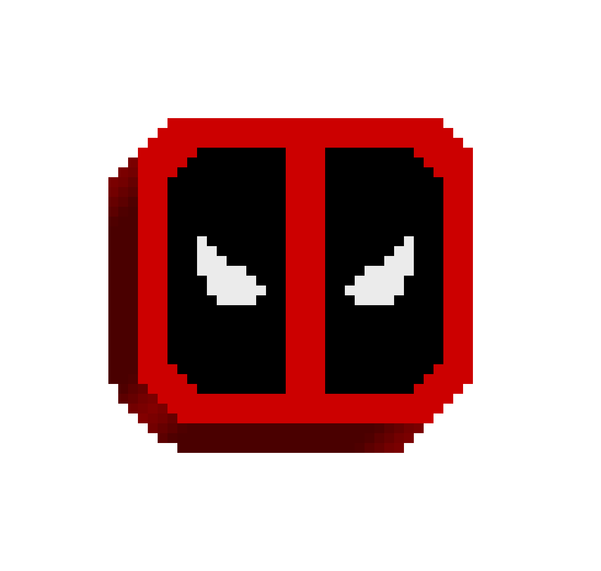 YT Logo - DEADPOOL YT LOGO (Improved) reduced 2 | Pixel Art Maker