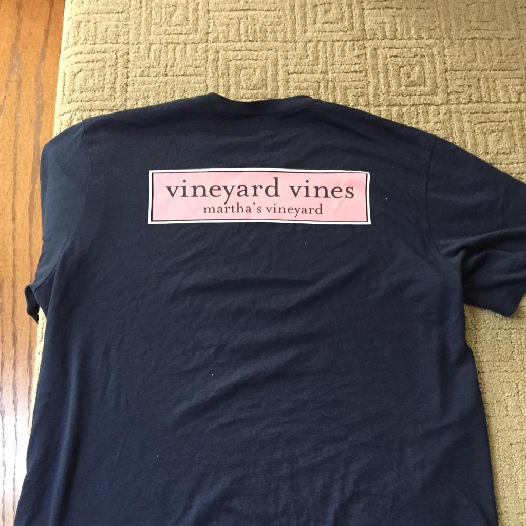 Vinyardvine Logo - Long Sleeve Vineyard Vines Rectangle Logo Graphic Pocket T Shirt