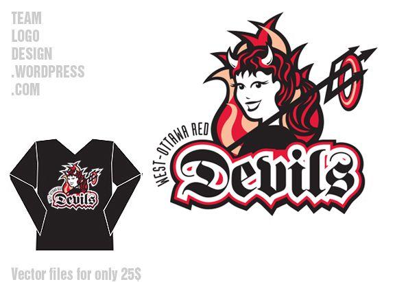 Devil Sports Logo - Team Logo Design. Professional team logo design and illustration
