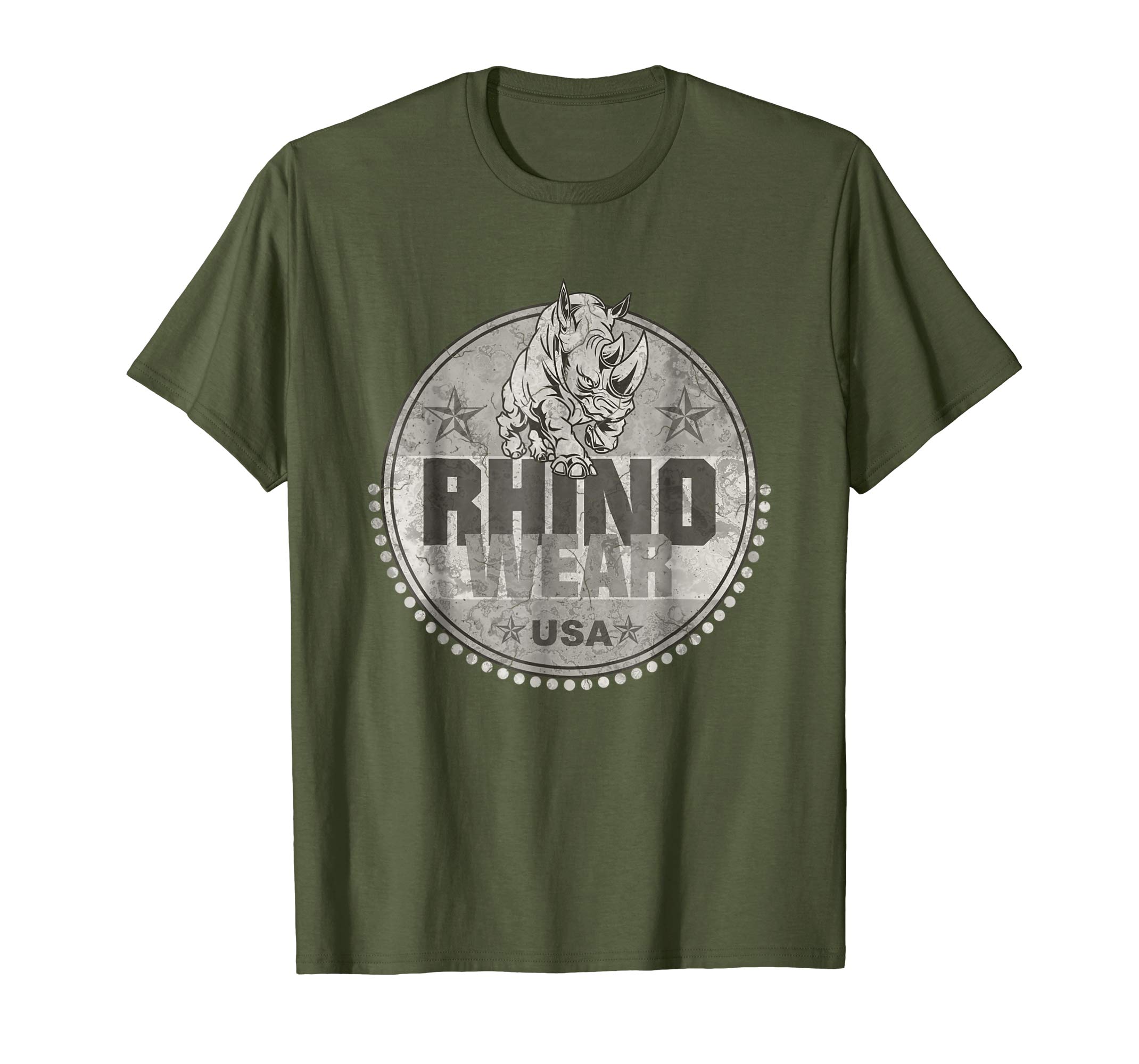 Rhino Clothing Logo - Fantasy Animal Logo Button Wear USA T