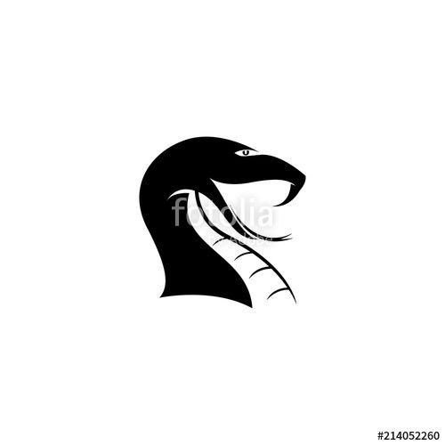 Snake Head Logo - vector silhouette snake head logo