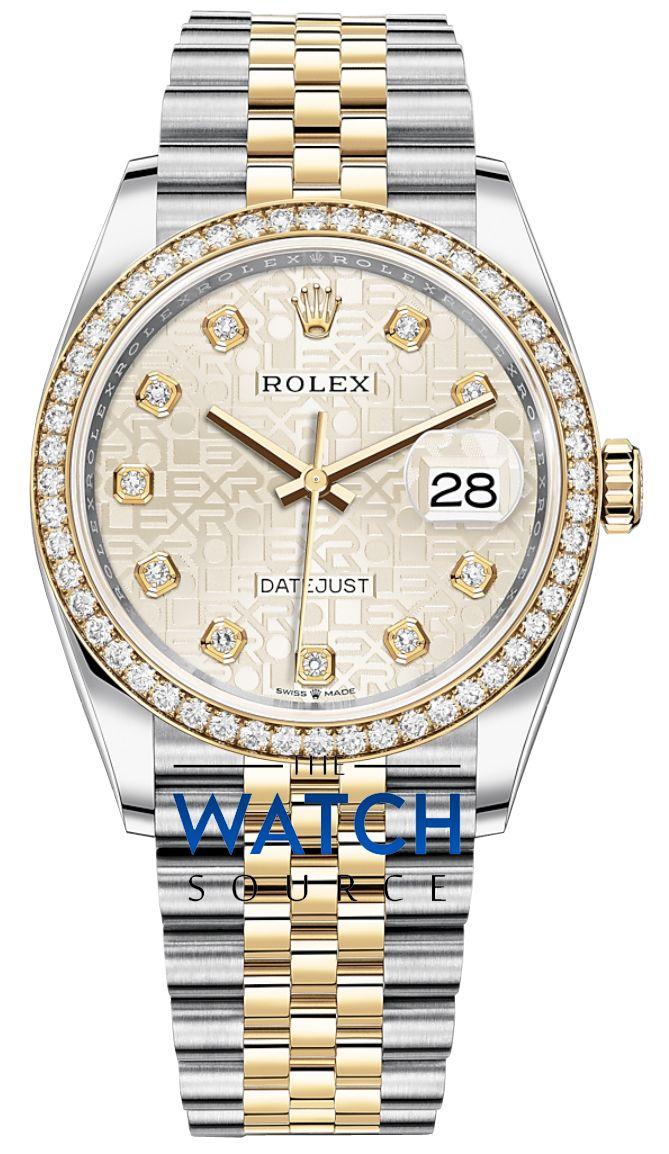 Yellow and Silver Diamond Logo - Buy this new Rolex Datejust 36mm Stainless Steel and Yellow Gold ...