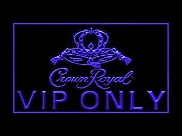 Crown Royal Whiskey Logo - Crown Royal Whiskey VIP Only Led Light Sign - - Amazon.com