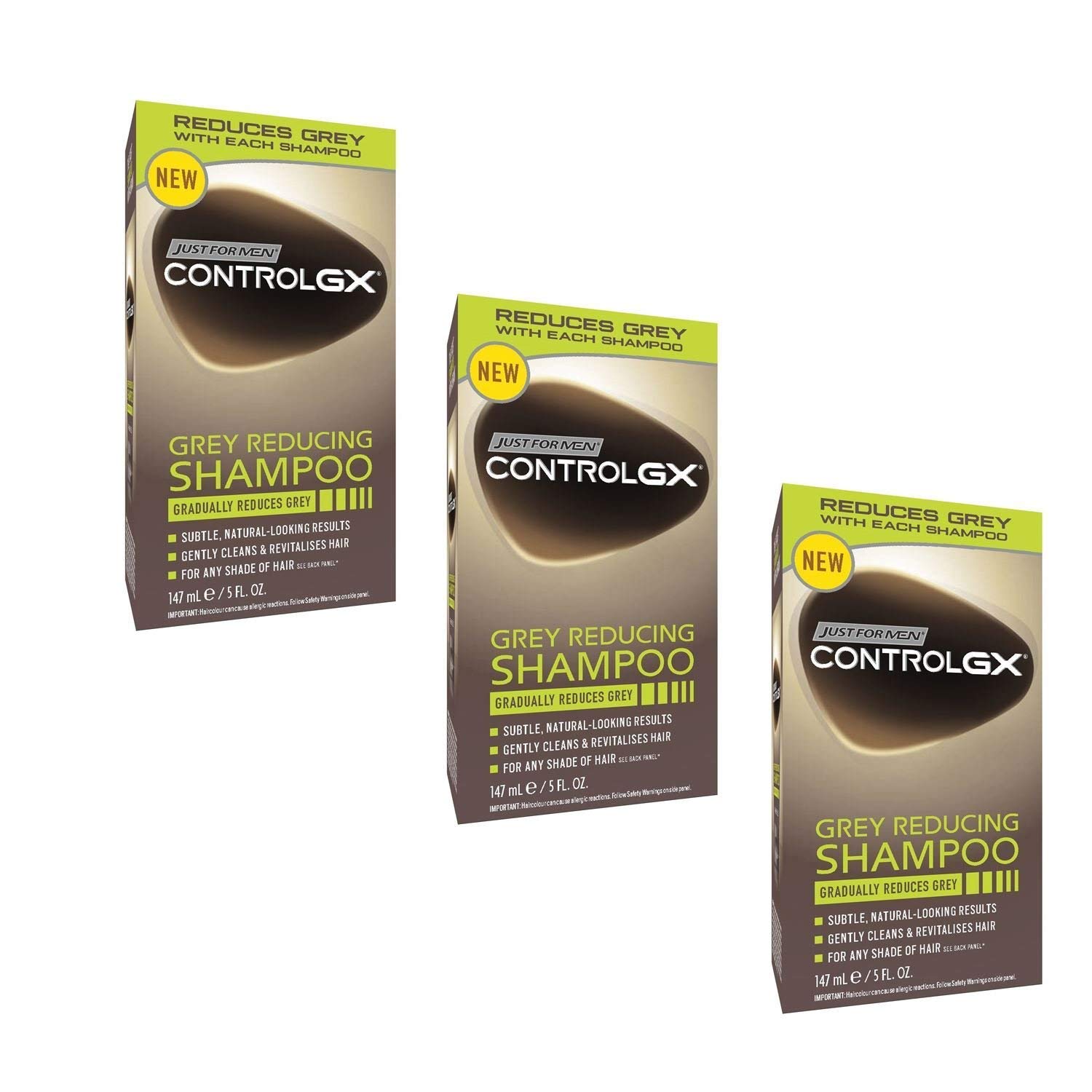 Shampoo with Back Logo - 3x Just For Men Control GX Shampoo, 147 ml: Amazon.co.uk: Beauty