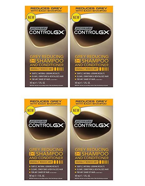 Shampoo with Back Logo - Just for Men Control FwOYZ GX, 2 in 1 Shampoo and Conditioner, 5
