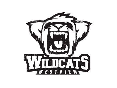 Black and White Wildcat Basketball Logo - Wildcat Logo Design by Kishan Patel | Dribbble | Dribbble
