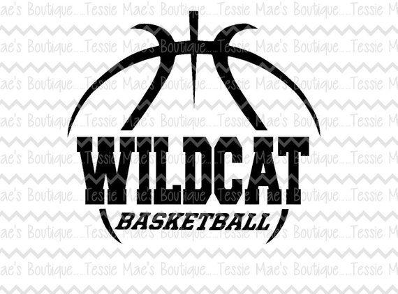 Black and White Wildcat Basketball Logo - Wildcat Basketball SVG DXF EPS Instant Download | Etsy
