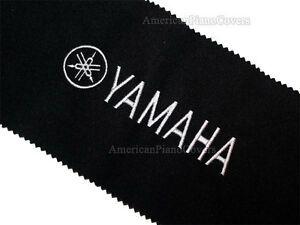 Yamaha Piano Logo - Yamaha Piano Key Cover - Black Felt Silver Embroidered Keyboard ...