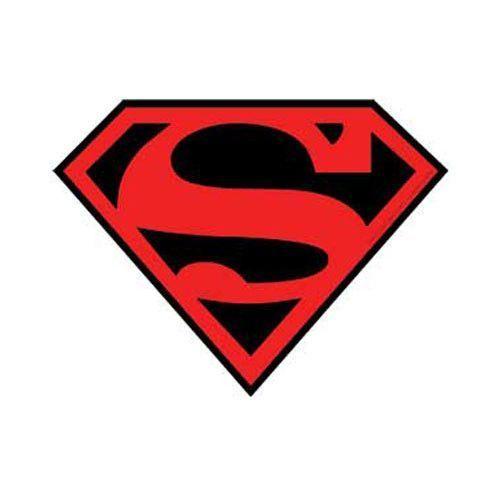 Black and Red Superman Logo - Superman Red Black Logo Sticker | Man of Steel | Superman, Superman ...