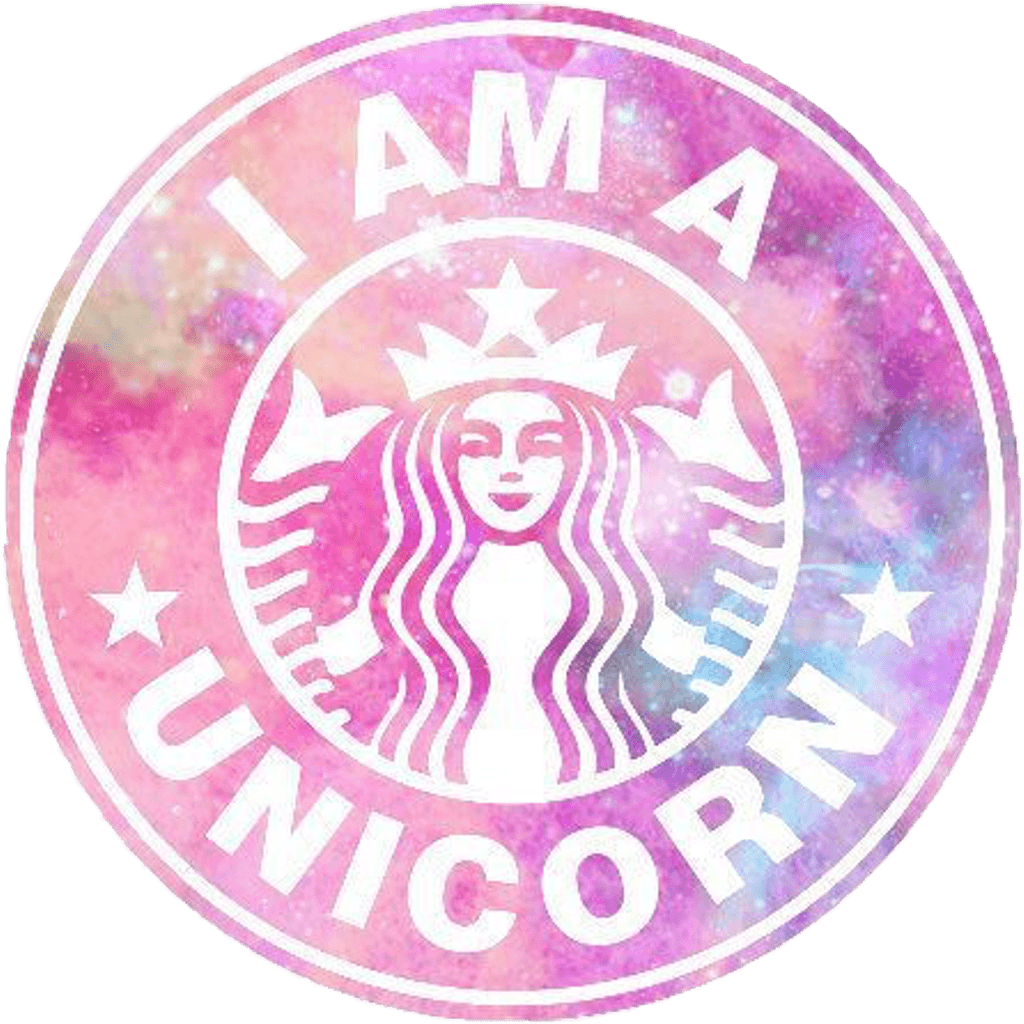 Pink Starbucks Logo - starbucks logo unicorn starbuckslogo pink galaxy blue