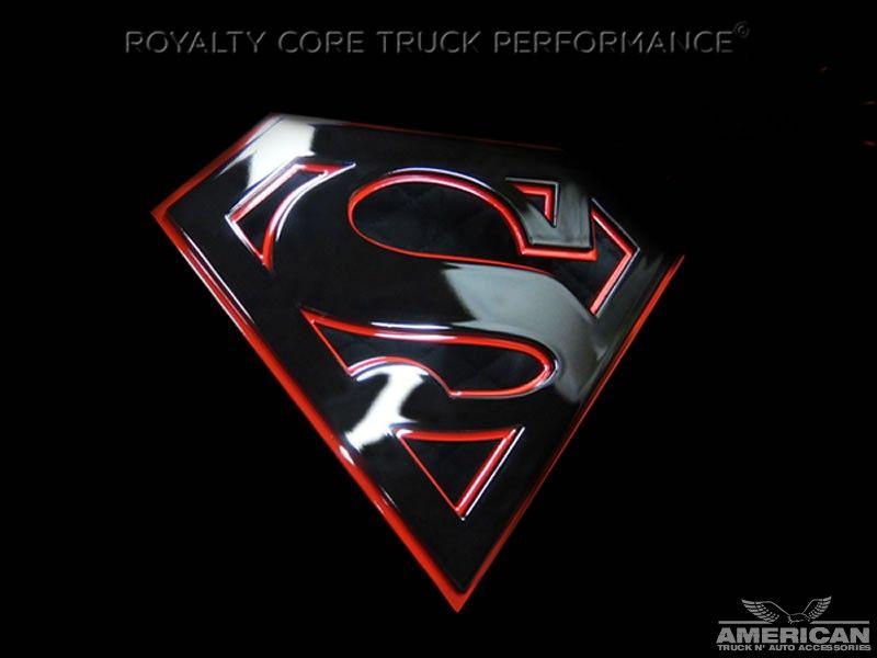 Black Superman Logo - Universal Grille Logo - Superman (Black on Red) [14141] : American ...
