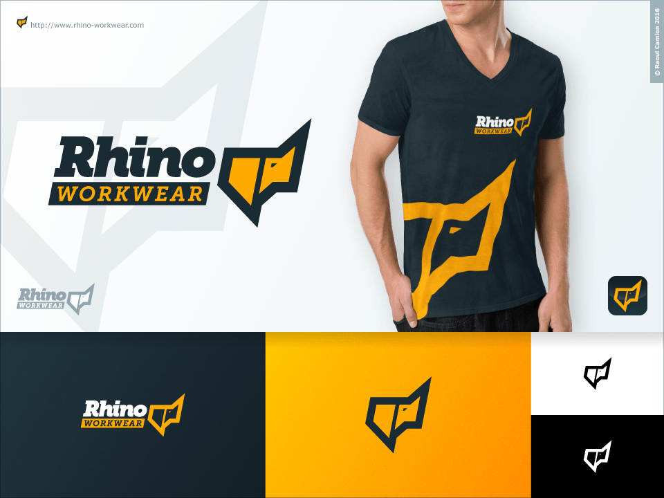 Rhino Clothing Logo - Masculine, Bold, Shopping Logo Design for Rhino Workwear by Raoul ...