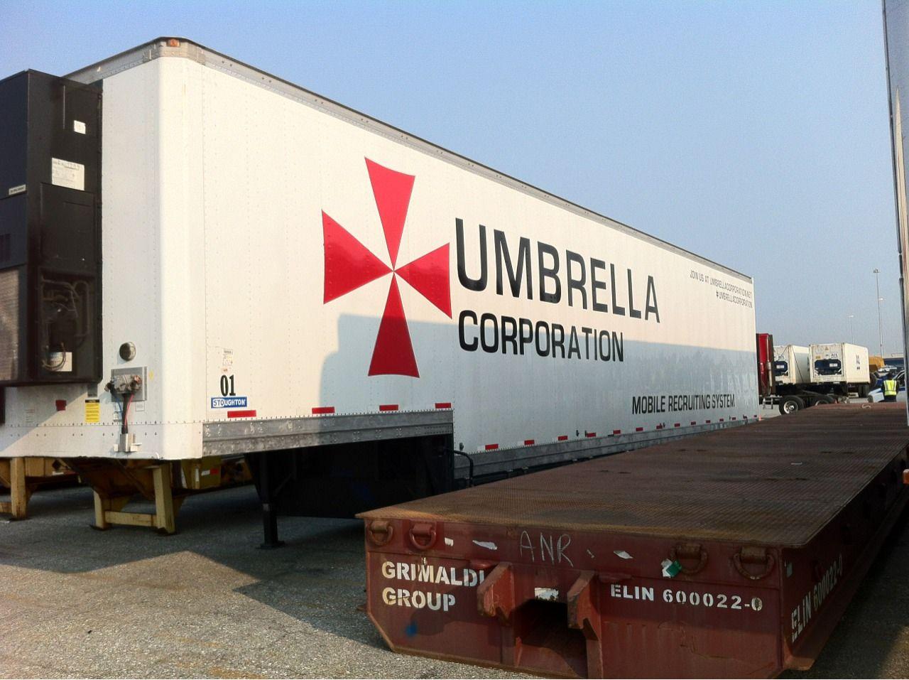 Real Life Umbrella Corporation Logo - Umbrella Corp Truck. Seems Legit. Don't let them take over