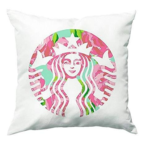 Pink Starbucks Logo - Pink Starbucks Logo Cushion & Inner: Kitchen