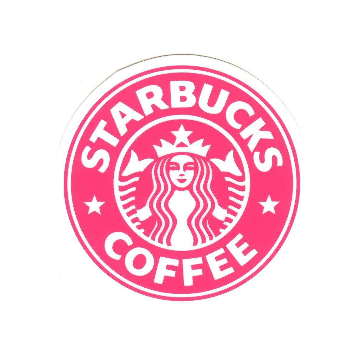 Pink Starbucks Logo - Starbucks Pink Special logo, Height 7 cm, decal sticker. All